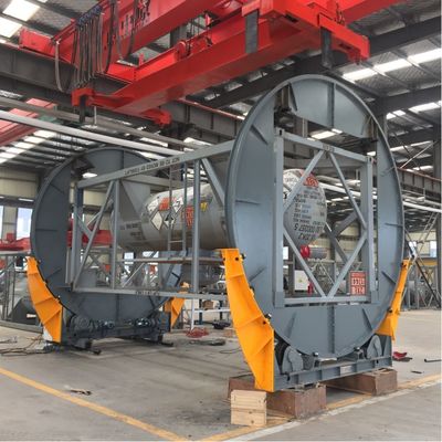 大型自動ターニングロール ISOタンク回転機 20ft 40ft スワップ ISOタンクコンテナ回転機