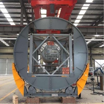 大型自動ターニングロール ISOタンク回転機 20ft 40ft スワップ ISOタンクコンテナ回転機