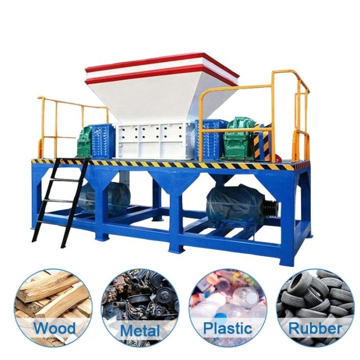 大トルク 2 シャフトスクラッダーマシン スクラップ金属 プラスチックフィルムゴム布